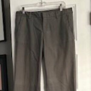 Gap Wide Leg Cotton Chino, Size 8, Grey/Green Color